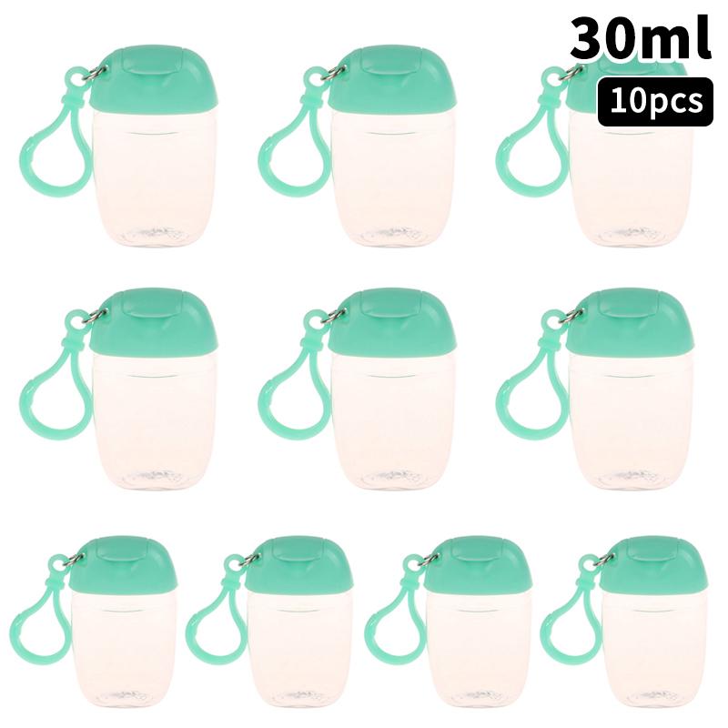 Portable 30ml Leak Proof Refillable Bottle with Keychain Clip Convenient for Outdoor and Office Use