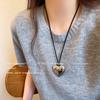 Кулон Сердце Длинное ожерелье Новый простой дизайн для женщин Модная универсальная цепочка для свитера с кулоном-украшением