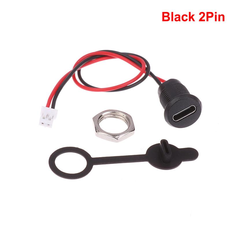 Разъем для зарядки USB-C с высоким током, гнездо, с гайкой M11, защелкивающийся, плата, тип C, водонепроницаемый, гнездовой разъем, гнездо C