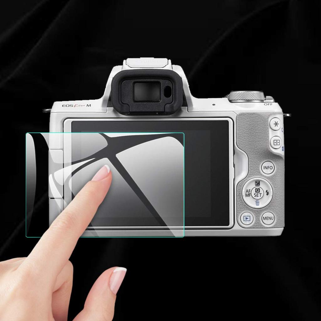 EternalStars Camera Screen Protector Glass with 9H Hardness for Full Coverage and Compatible with Canon EOS Kiss Kiss Kiss M6 Mark and EOS M50 Mark II