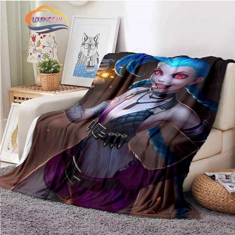 Мультяшное одеяло Rage Laurie Jinx, фланелевое теплое мягкое плюшевое покрывало для дивана-кровати, удобное зимнее одеяло для девочек