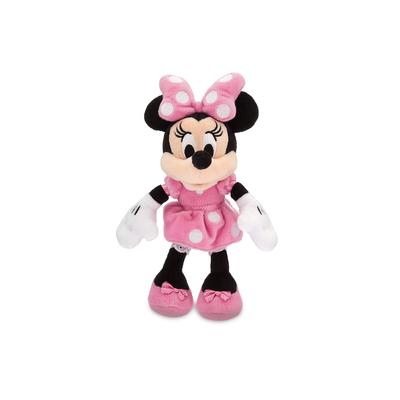 Мягкая розовая мини-игрушка-мешок Disney Minnie Mouse с Микки Маусом и культовым обнимающимся персонажем в розовом платье в горошек и вышитой фигуркой для всех возрастов
