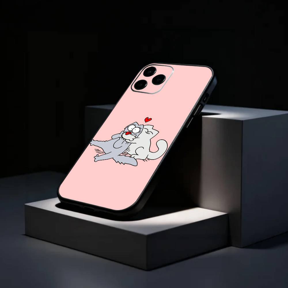 МИЛЫЕ S-Симонс И C-Кошки Чехол Для Телефона Силиконовый Мягкий Для IPhone 17 16 15 14 13 12 11 X XR Plus Pro Max Plus