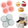 Air Fryer Egg Mold Round Shape 3/4Cavity Non-Stick Silicone Muffin Hamburger Bun Pan DIY Cooking Mold Fried Egg Baking Tool