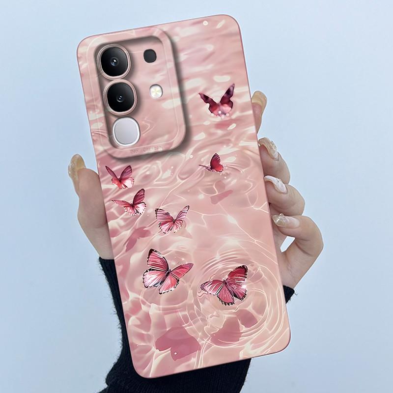 Чехол для телефона Vivo Y29 4G Модный Минимализм Масляная Живопись Цветок Мягкий Жидкий Силикон Задняя Крышка Для Vivo Y 29 4G Fundas