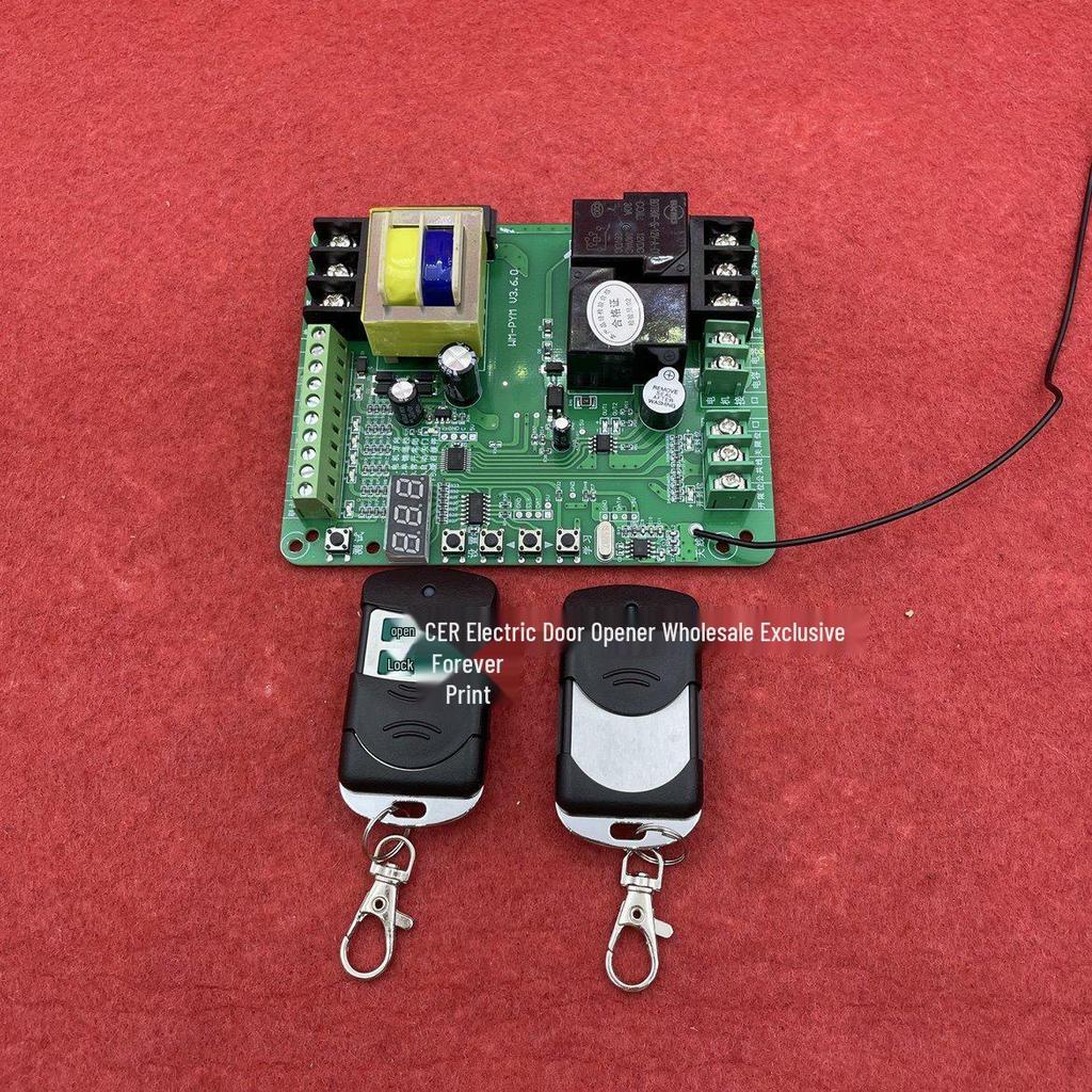 Universal Electric Sliding Door Controller with Motor, Circuit Board, and Remote Control