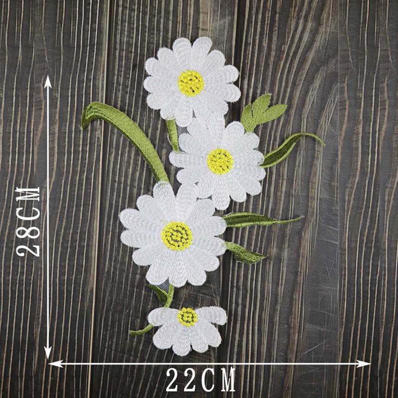 1 To'plam Yangi Kungaboqar Kashtasi Yamoqlari Kiyim uchun Kiyim Stikeri Chiziq Tikiladigan Ko'ylak Applikatsiyasi DIY Teshik Tuzatish