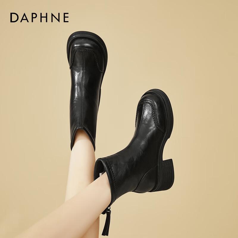 Женские ботильоны DAPHNE на массивном каблуке с подкладкой
