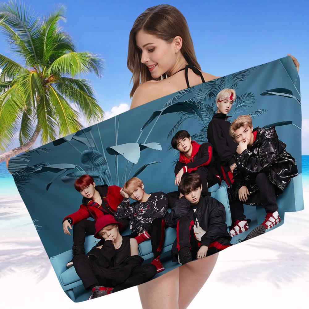 Динамитные K-pop Парни Большие Микрофибровые Пляжные Полотенца Быстросохнущее Полотенце Песок Пляжные Полотенца Бассейн Полотенце Для Путешествий Пляж Бассейн Йога