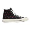 Мужские кроссовки Chuck Taylor All Star 70 Hi Вышитые губы Черный Черный/Университетский красный/Эгрет