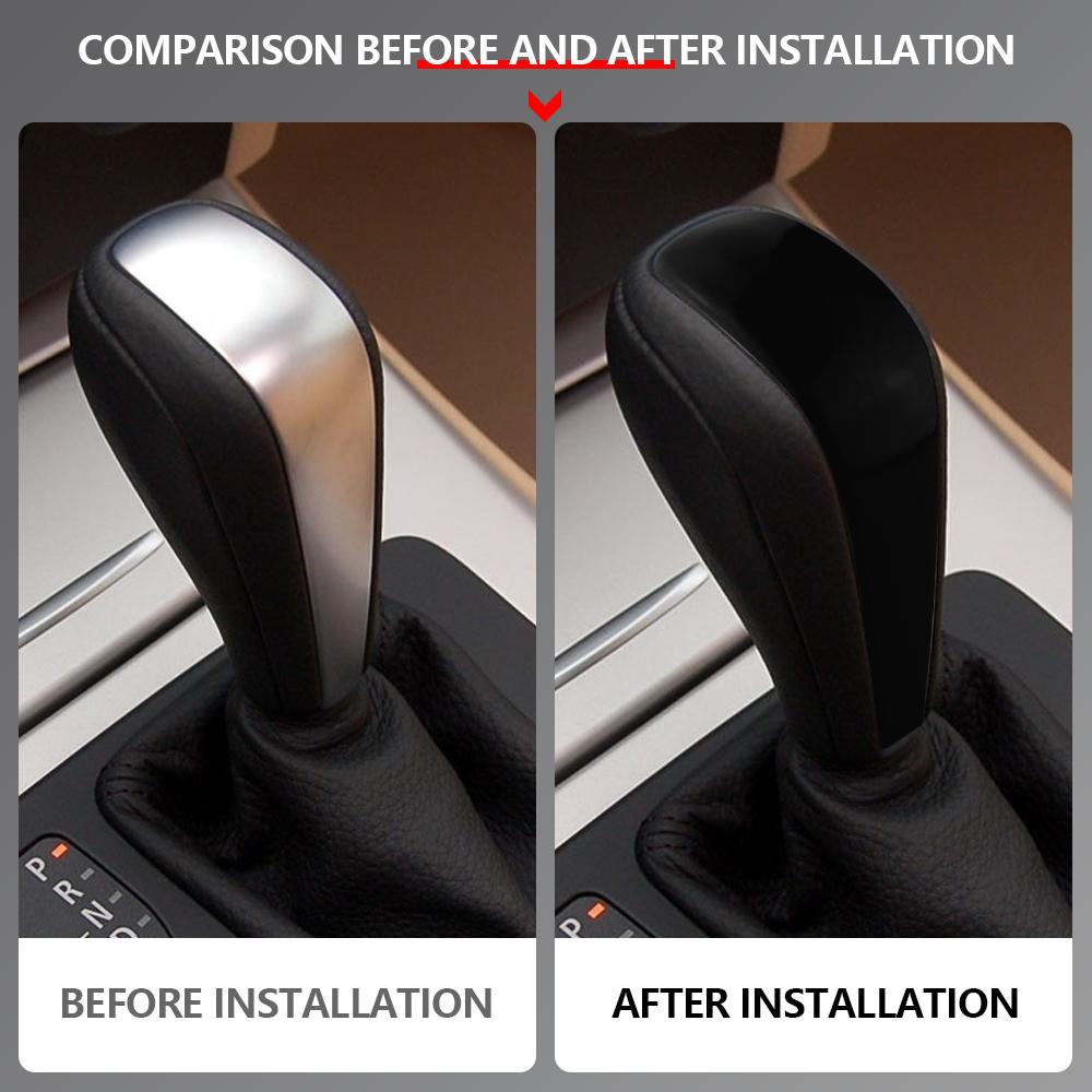 1 шт. Для BMW 3 серии E91 E90 E92 E93 2006-2012 Накладка на ручку переключения передач автомобиля AT Тюнинг ABS Отделка из углеродного волокна Наклейка Аксессуары