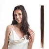 Hair Originals 100% Natural Human Hair Clip In Color Streaks (12 Inches, Single Clip, Natural Brown)