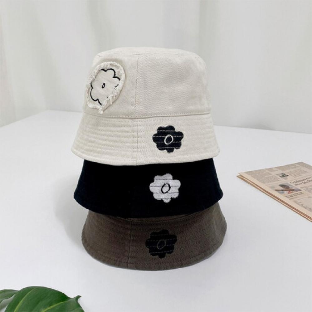 New Arrivals Open Run Flower Distressed Casual Bucket Hat