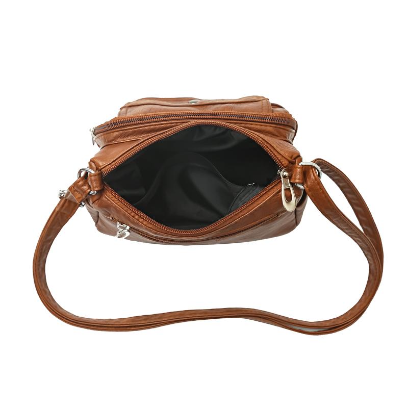 Женская сумка через плечо из искусственной кожи с несколькими отделениями, большая вместимость, сумка для мамы, винтажная сумка через плечо