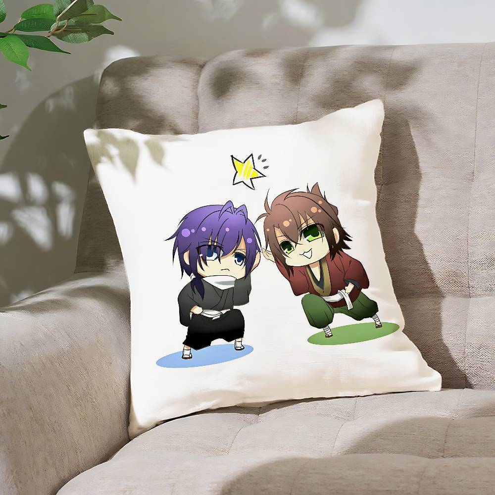Аниме Hakuoki Наволочка Чехол для подушки Мягкий Милый Наволочка для диванной подушки Для автомобиля Наволочка Полиэстер с молнией