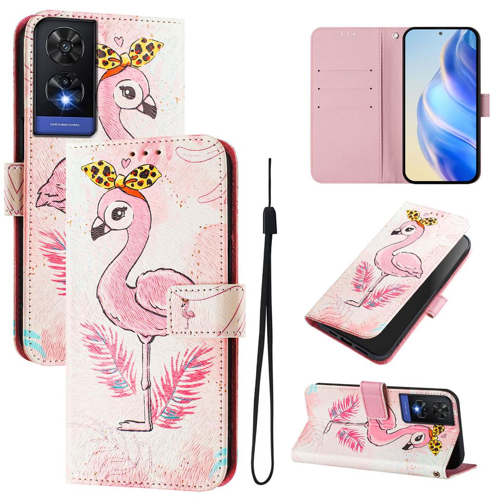 Роскошный кожаный чехол-кошелек Flamingo в стиле книги для TCL 305,306,403,501,TCL 30,30 Plus,30 XE 5G,201,303,20 R,40R,TCL 40 SE...