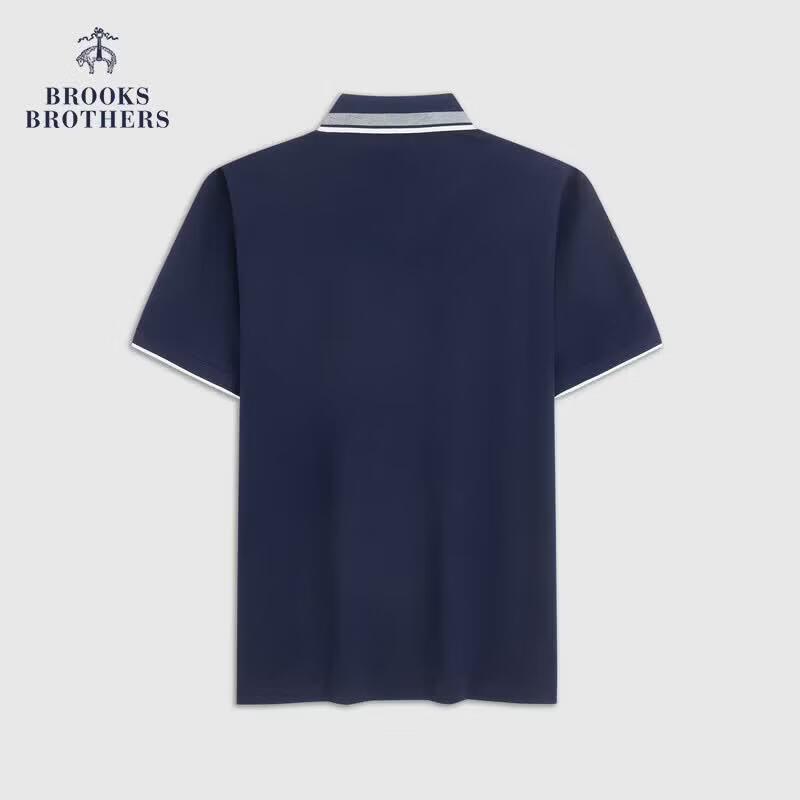 Мужская летняя рубашка-поло Brooks Brothers с цветовыми блоками и окантовкой