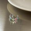 Elegant Geometric Design Colorful Flower And Star Ring For Trendy Women