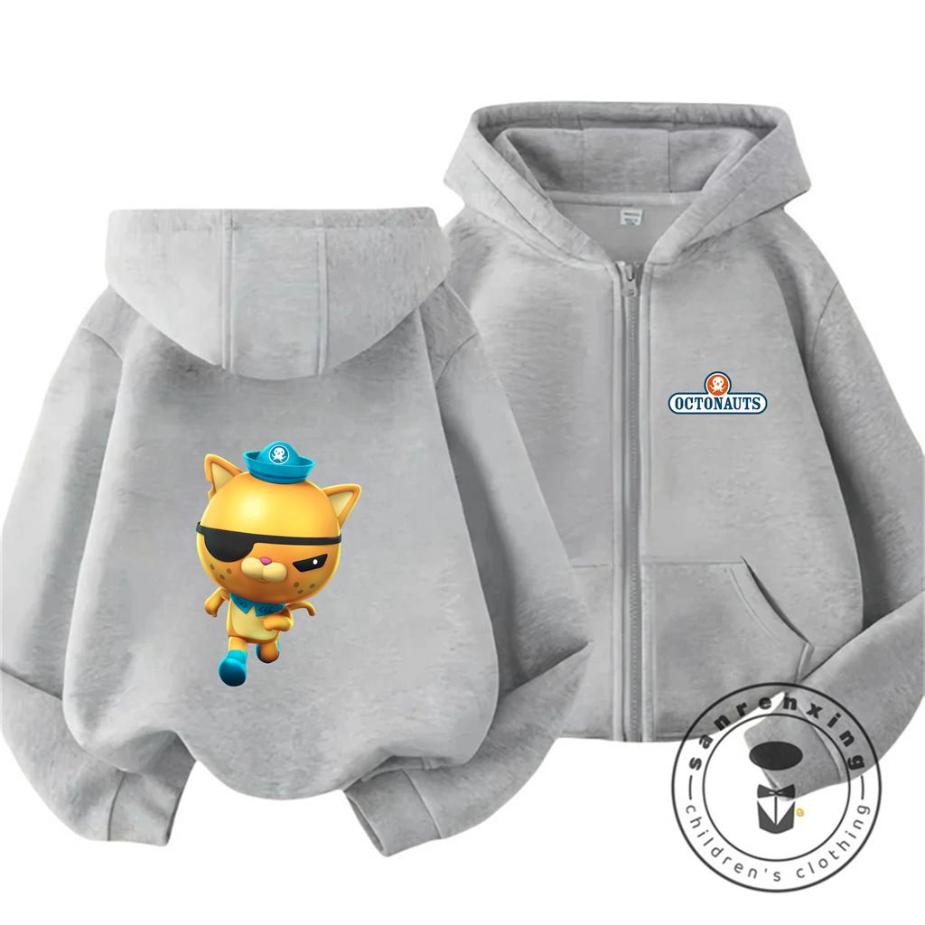 Octonauts Exploring The Ocean Full Zip Hoodie For Kids 3-14 Years Magical Cute Design Winter Leisure Top