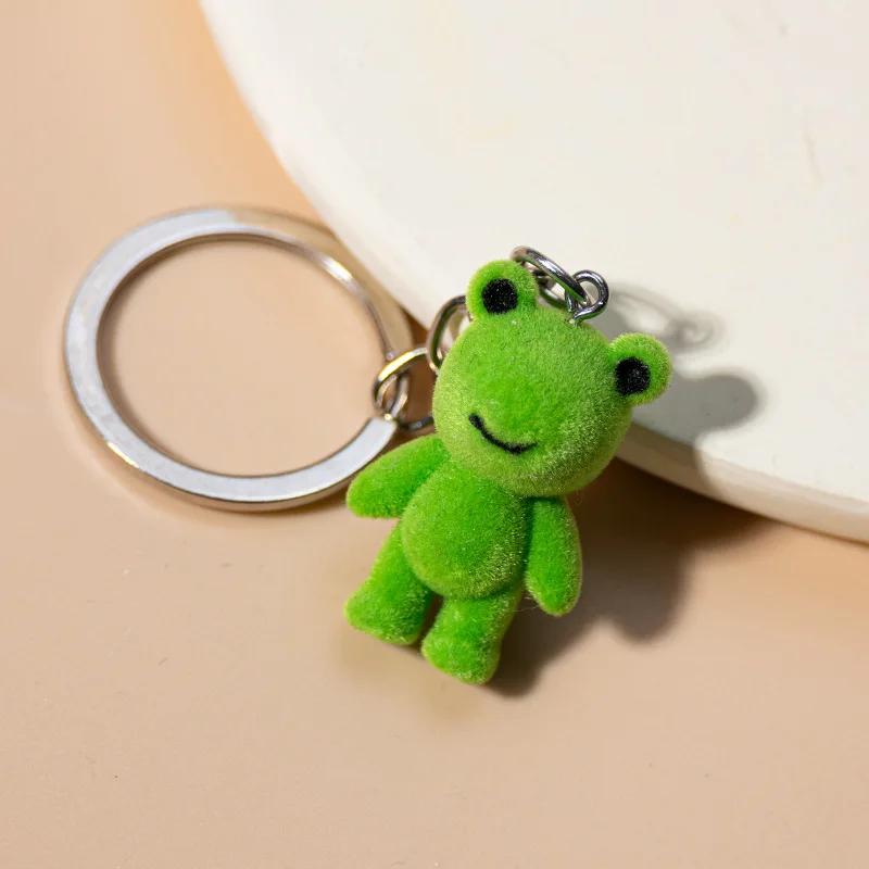 Милые зелёные лягушки-брелки, мультяшная маленькая лягушка, маленькая фигурка, брелок, забавные брелки для детей