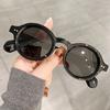 Polarized Sunglasses UV Protection 90s Retro Style Windproof Unisex Spectacles Round Lens Block Sunlight Vacation Beach Spectacles Outdoor Eyewear