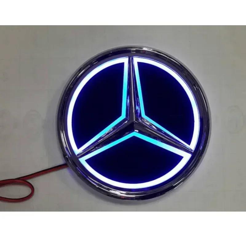 YEW1 9.5см ABS Светодиодная подсветка Автомобильная для Значка Mercedes Benz Задний Эмблема Багажника Аксессуары S350 S300L S A B C E Класс GLA GLK