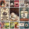 Coffe Metal Sign Plaque Metal Vintage Pub Bar Decor Tin Sign Coffee Shop Plate Poster Home Decor Art Painting Wall Sticker