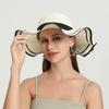 Bohemian Sunscreen Bucket Hat Large Fisherman Hat Elegant Straw Weave Sun Hat  Outdoor
