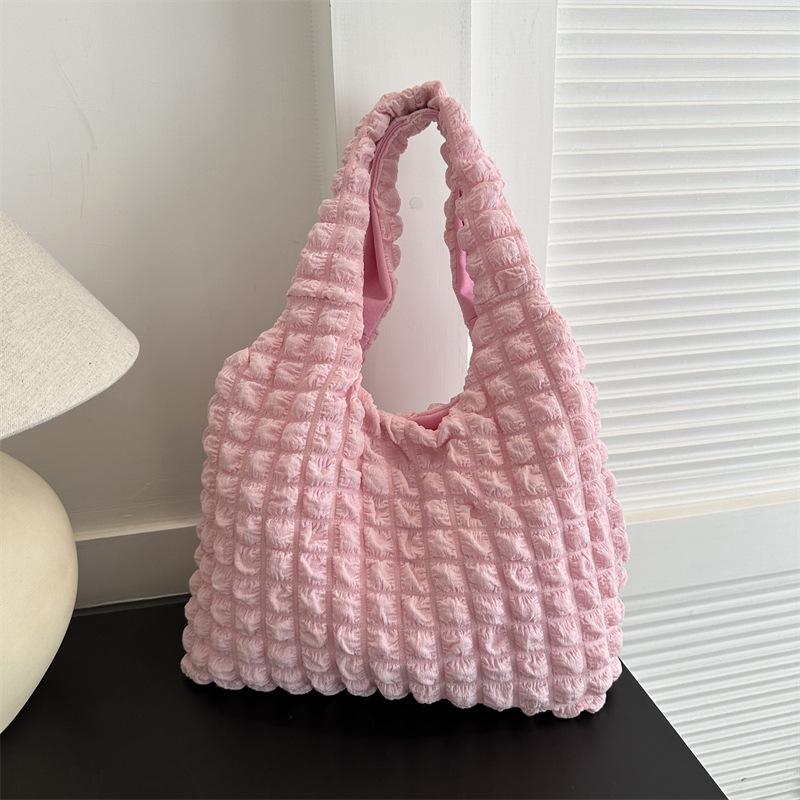 Корейская Мода Облако Пуф Цветочная Сумка на Одно Плечо для Женщин - Зима 2024 Минималистичная Сумка