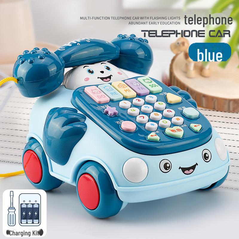Ретро развивающая музыкальная игрушка-телефон для детей от 0 до 3 лет