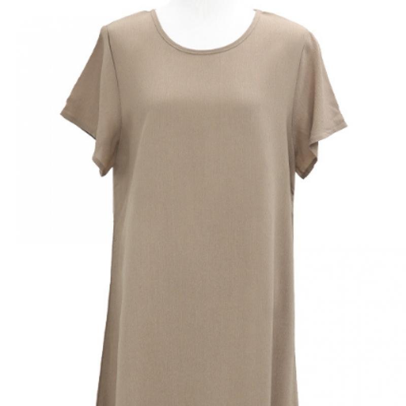 Shiz Madam Long Sleeve Pleated Viscose Dress For Mom N2729
