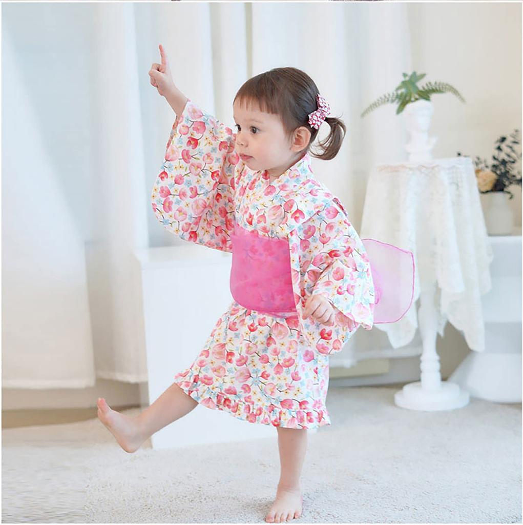 Heiko Obi 3 предмета Heiko Obi Heiko Obi Yukata Фейерверк Летний цветочный обон Летний памятный милый HF04 [SEIWARAKU] Юката, для девочек, детская юката,