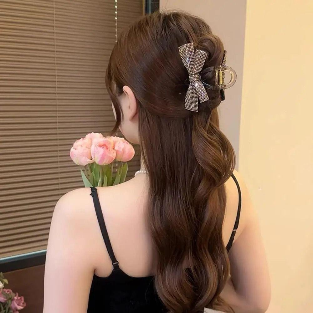 Simple Bow Hair Clip Elegant Shark Clip Stylish High Ponytail Clip  Daily Wear