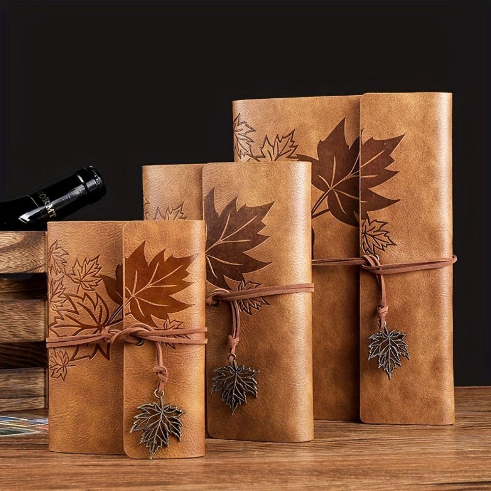 Kraft Paper PU Leather Kraft Notebook A7/A6/A5 Spiral Notebook Journal Diary