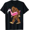 Вечеринка у бассейна Bigfoot Flamingo Sasquatch Розовая футболка унисекс с плавающей посадкой