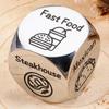 1Pc Takeout Decision Dice Creative Dinner Food Dice Stainless Steel Food Decision Maker Valentines Gifts for Women Men