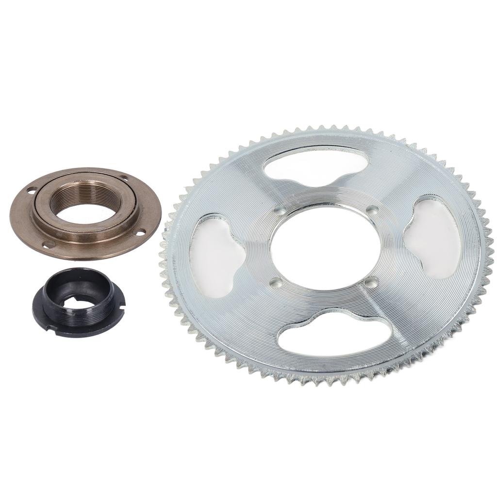 25H 80 Teeth Crankset with Freewheel Connector Set Accessory for Electric Bicycles Modification