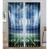 American Football Stadium Arena Night Spotlights Sky Bedroom Window Shade Curtains for Boys Men Teens Printed Living Room Drapes