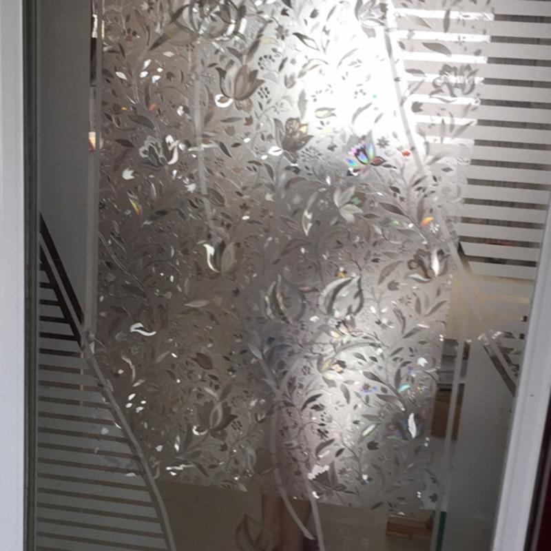 Без клея, декоративная оконная пленка, статическая самоклеющаяся непрозрачная стеклянная наклейка, домашний декор