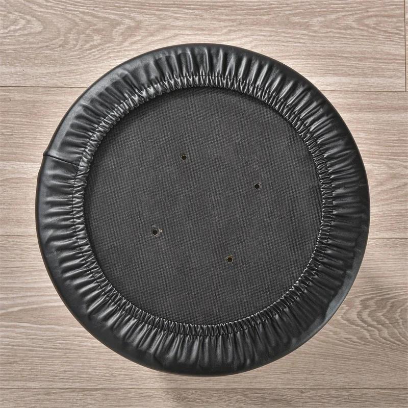 Waterproof Round Stool Cover Leather Elastic Barstool Covers All Inclusive Solid Color Rotating Chair Slipcover Home Hotel Decor