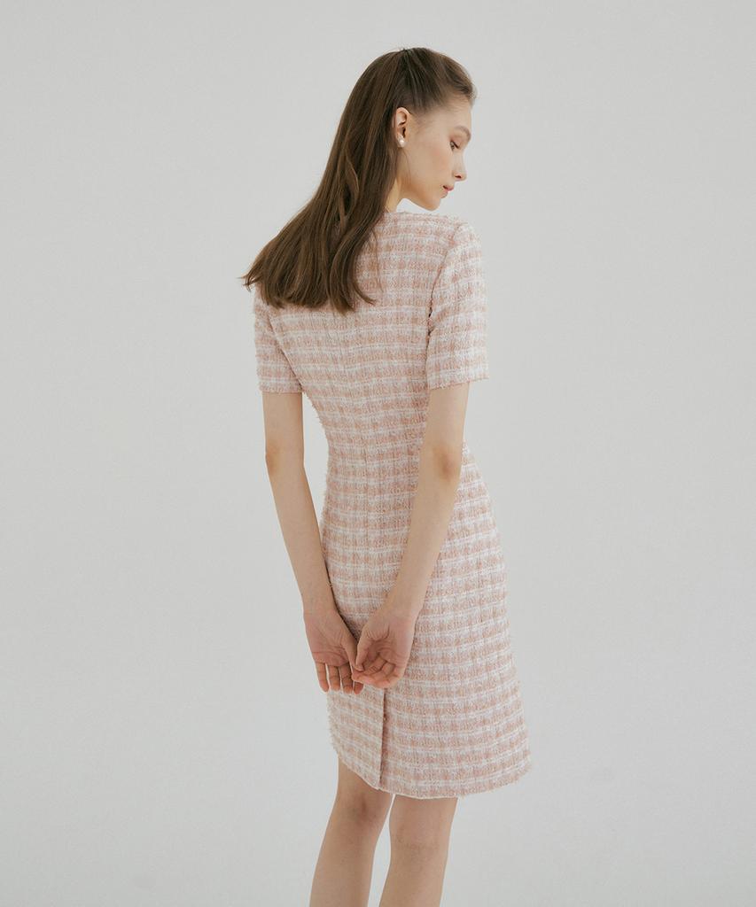 Mullion Blossom Tweed Dress