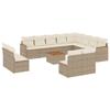VidaXL Salon de Jardin avec Coussins 13 pcs, Canapés de Terrasse, Ensemble de Meubles de Patio, Mobilier d'Extérieur, Beige 3226478