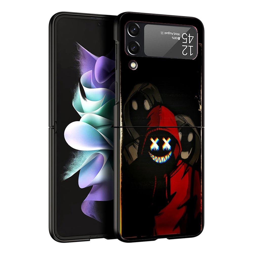 Devil Bad Boy Anime Black Phone Case For Samsung ZFlip7 ZFlip6 ZFlip5 ZFlip4 ZFlip3 5G Hard Protective Galaxy Z Flip 3 4 5 6 7 C