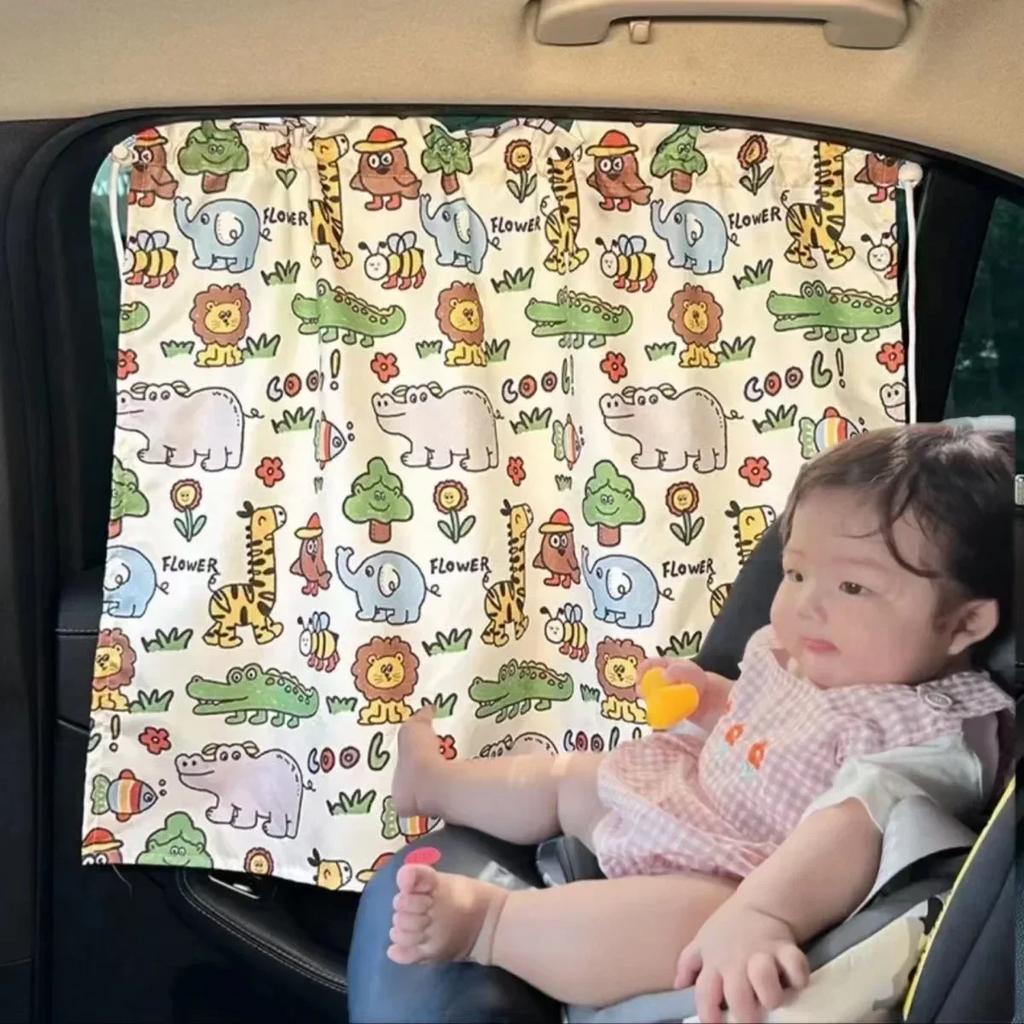 1pcs Suction Cup Curtain In The Car Window Sunshade Cover Cartoon Side Window Sunshade UV Protection for Kid Baby Children