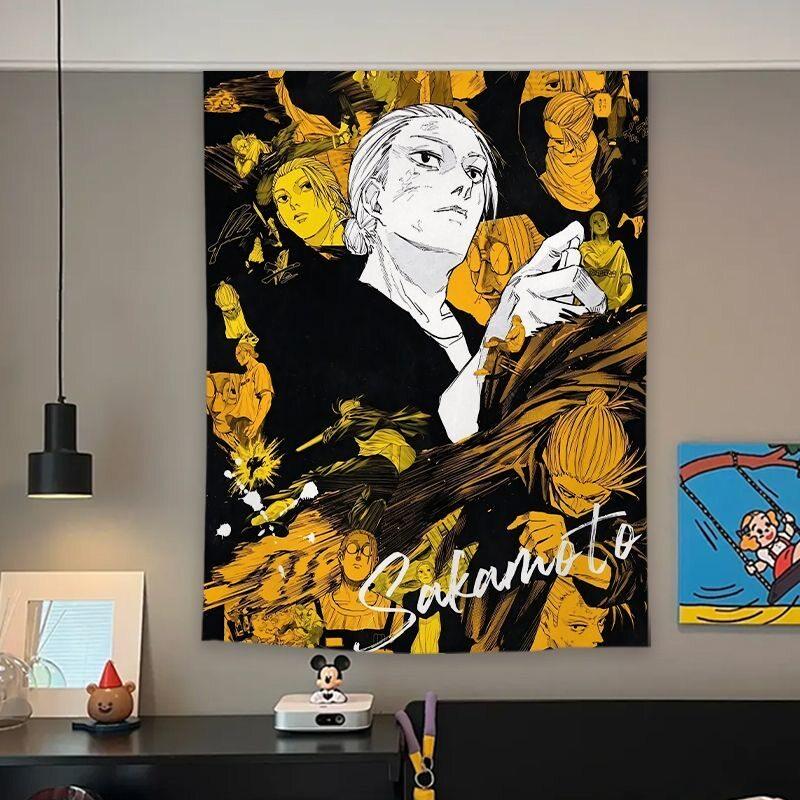 Sakamoto Days Anime Vertical Tapestry Great Buddha Wall Decor for Dormitory Room Decor Merchandise
