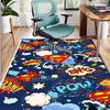 Superman Pattern Rug, Indoor/Outdoor Mat, for Picnic, Gameroom, Bedroom, Office, Living Room, Home Decor Carpet, Birthday Gift