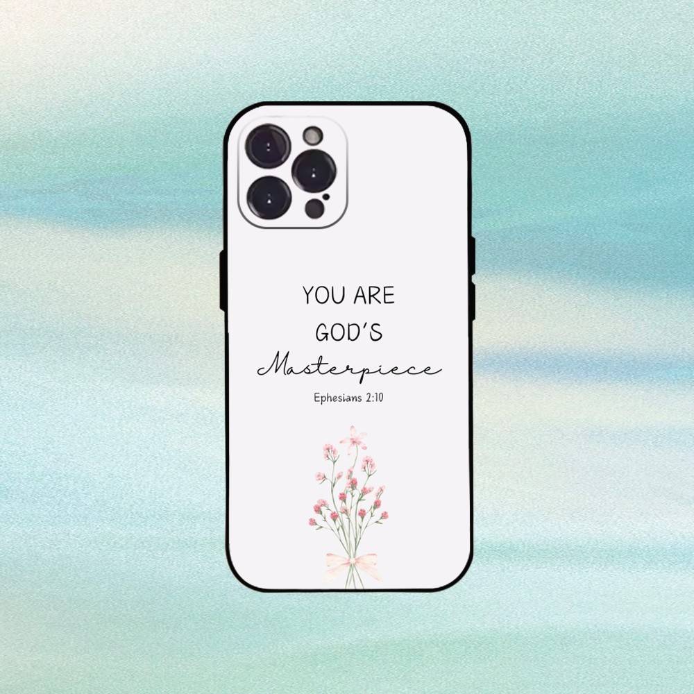 Чехол для телефона J-Jesus B-Bible Verse для iPhone17,16,15,14,13,12,Plus,Pro Max, 5G Другие Мягкий Черный Чехол