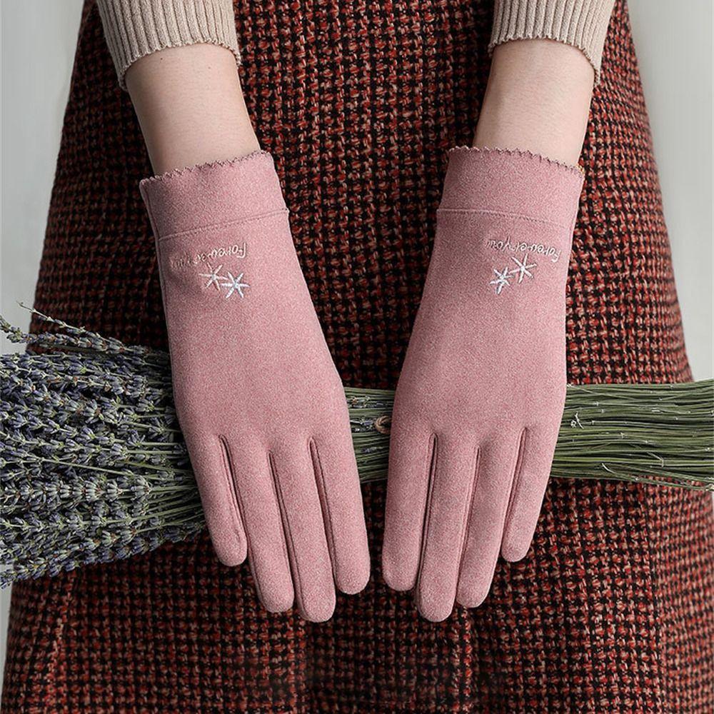 Touch Screen Warm Gloves Thickened Cycling Driving Gloves Daily Mittens  Men Women