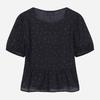 Thursday Island Women Flower Square Neck Peplum Blouse T264mbl944w