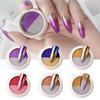 Женский нейл-арт двухцветная зеркальная пудра титановые блестки аксессуары для маникюра своими руками